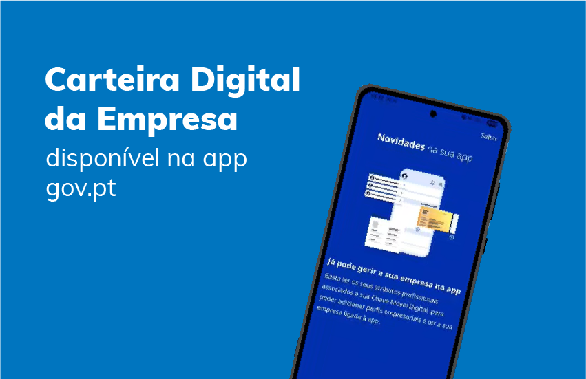 Imagem da notícia: Carteira Digital da Empresa disponível na app Gov.pt